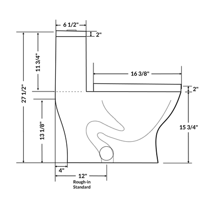 Dual Flush One Piece Modern LT8 Toilet.