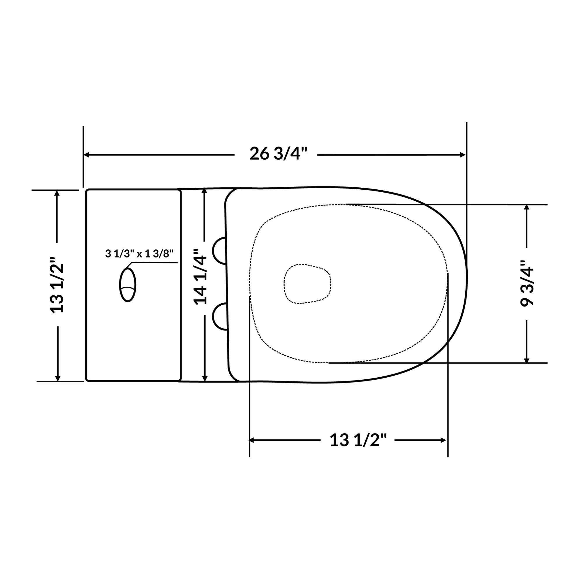 Dual Flush One Piece Modern LT8 Toilet.