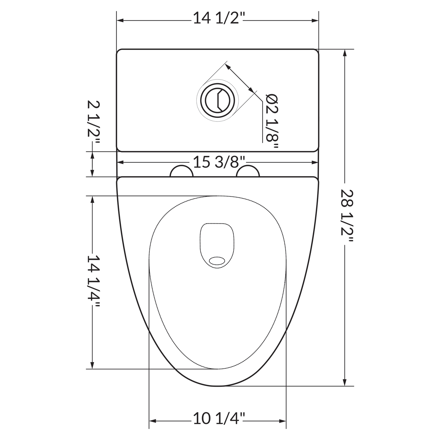 Dual Flush Elongated One Piece Ceramic LT3 Toilet.