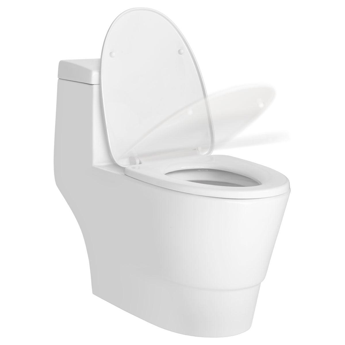 Dual Flush Elongated One Piece Ceramic LT3 Toilet.