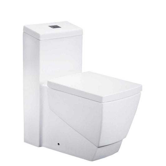 One Piece 1.0/1.6 GPF Dual Flush Elongated Toilet with Soft Close Seat LT5 Toilets