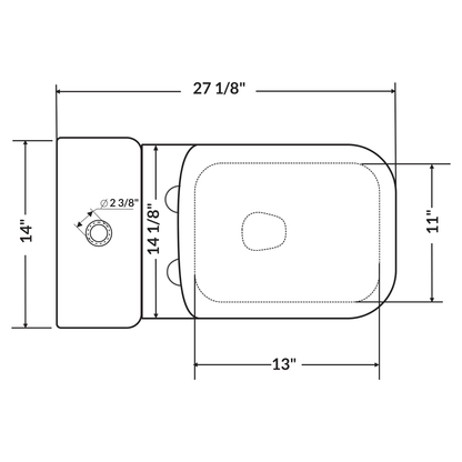 Single Flush One Piece Modern LT6 Toilet.