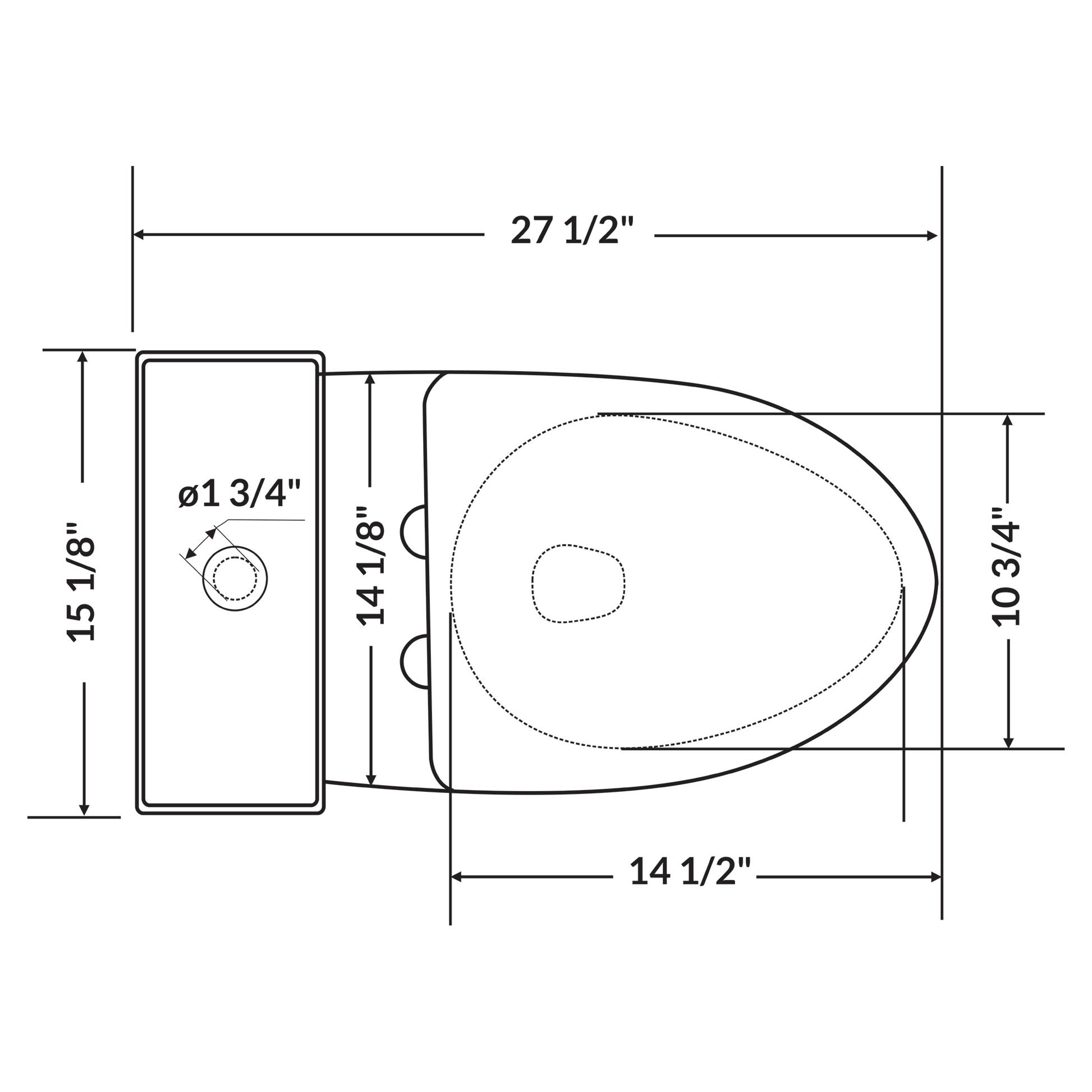 Single Flush One Piece Modern LT7 Toilet.