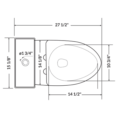 Single Flush One Piece Modern LT7 Toilet.
