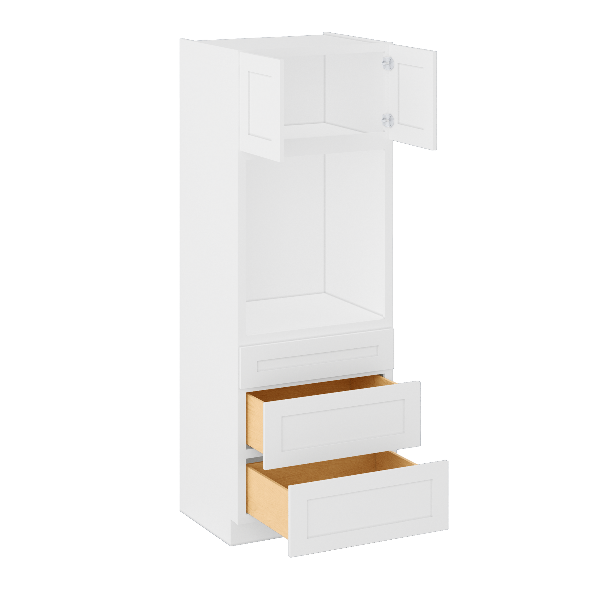 Oven Kitchen Cabinet OC3084 Alpina White LessCare 30 in. width 84 in. height 24 in. depth - Kitchen Cabinets