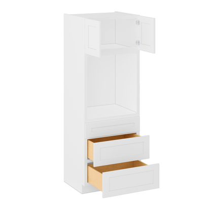 Oven Kitchen Cabinet OC3084 Alpina White LessCare 30 in. width 84 in. height 24 in. depth - Kitchen Cabinets