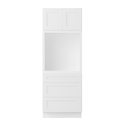 Oven Kitchen Cabinet OC3084 Alpina White LessCare 30 in. width 84 in. height 24 in. depth - Kitchen Cabinets