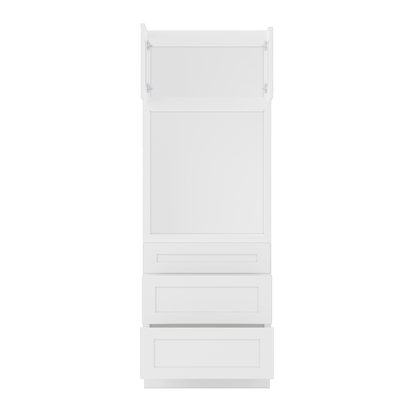 Oven Kitchen Cabinet OC3084 Alpina White LessCare 30 in. width 84 in. height 24 in. depth - Kitchen Cabinets