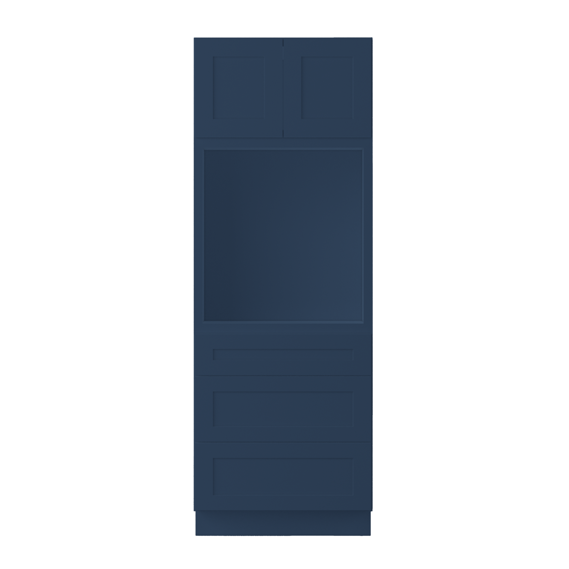 Oven Kitchen Cabinet OC3084 Danbury Blue LessCare 30 in. width 84 in. height 24 in. depth - Kitchen Cabinets