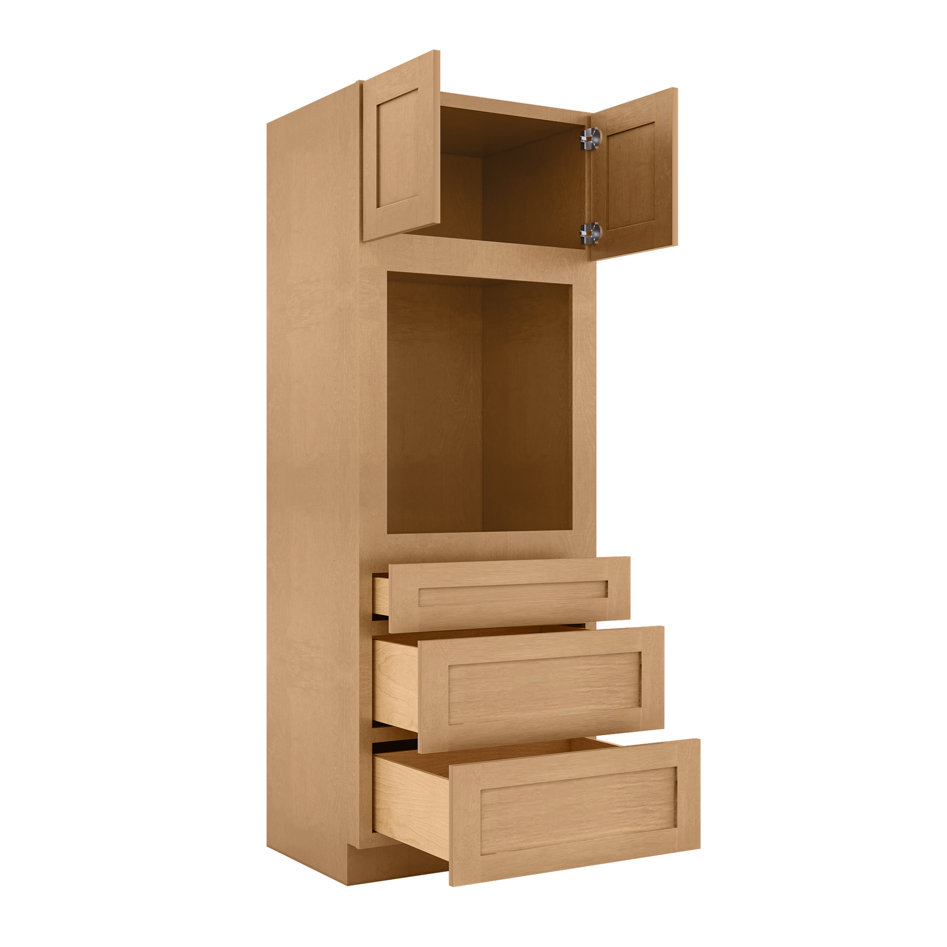 Oven Kitchen Cabinet OC3084 Shaker Toffee 30 in. width 84 in. height 24 in. depth - Kitchen Cabinets