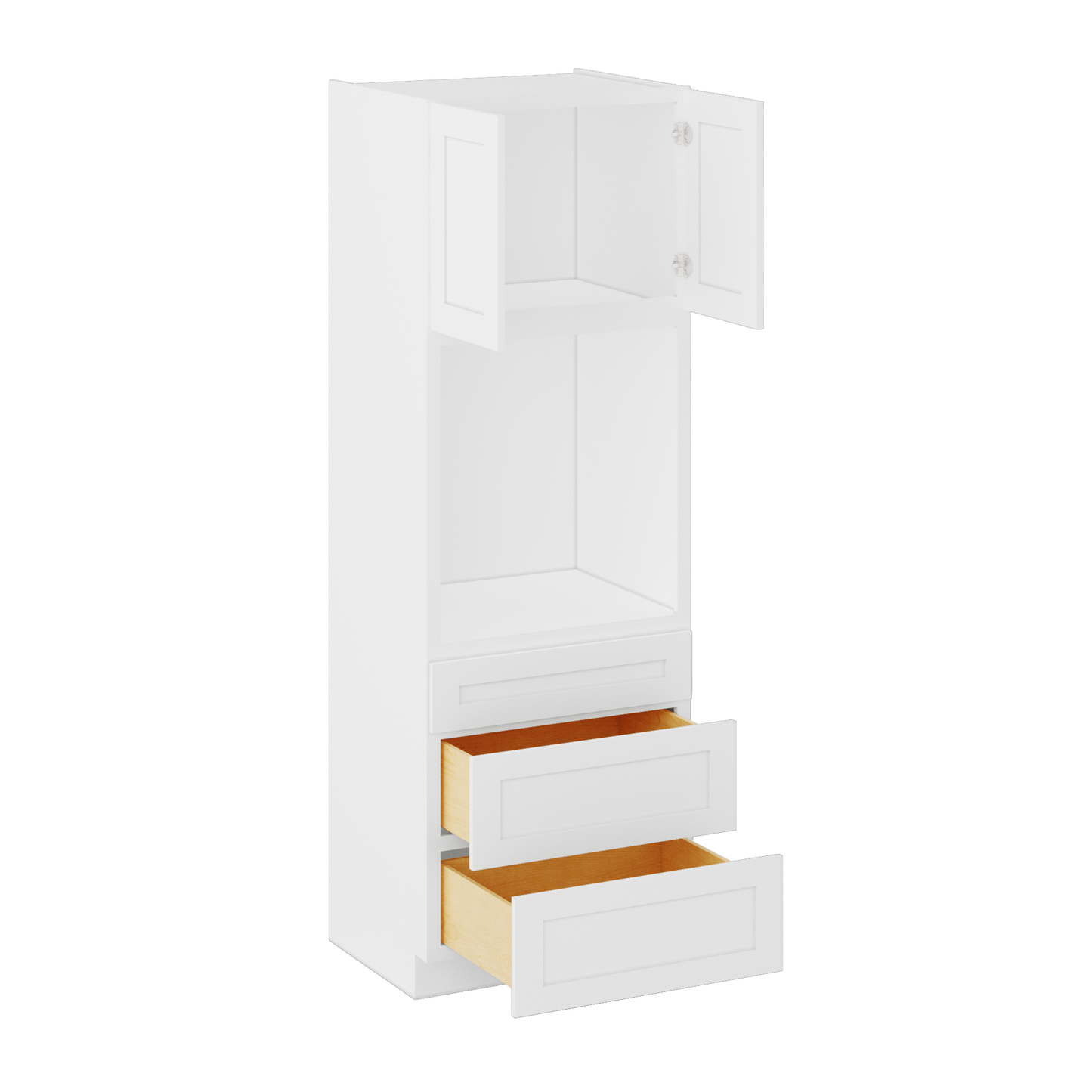 Oven Kitchen Cabinet OC3090 Alpina White LessCare 30 in. width 90 in. height 24 in. depth - Kitchen Cabinets