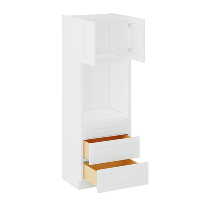 Oven Kitchen Cabinet OC3090 Alpina White LessCare 30 in. width 90 in. height 24 in. depth - Kitchen Cabinets