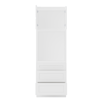 Oven Kitchen Cabinet OC3090 Alpina White LessCare 30 in. width 90 in. height 24 in. depth - Kitchen Cabinets