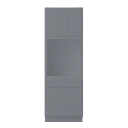 Oven Kitchen Cabinet OC3090 Colonial Gray LessCare 30 in. width 90 in. height 24 in. depth - Kitchen Cabinets