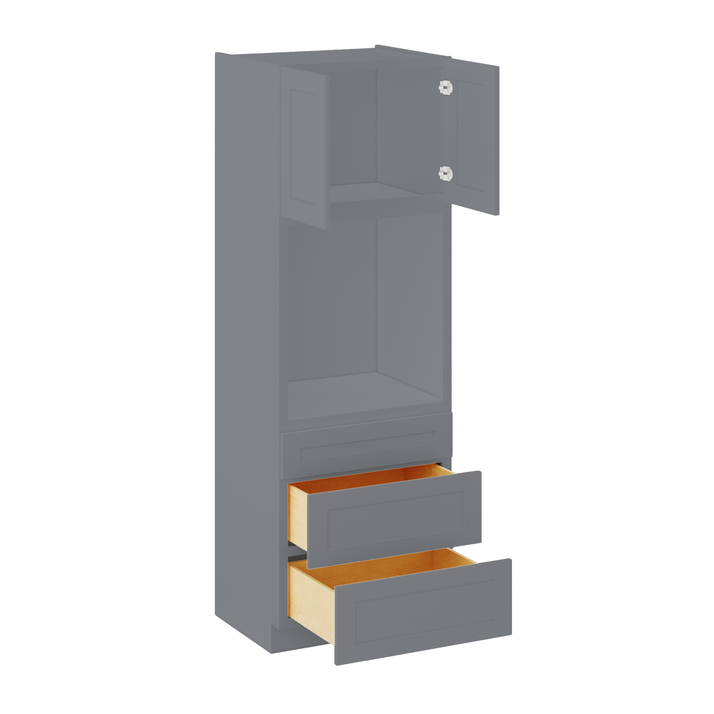 Oven Kitchen Cabinet OC3090 Colonial Gray LessCare 30 in. width 90 in. height 24 in. depth - Kitchen Cabinets