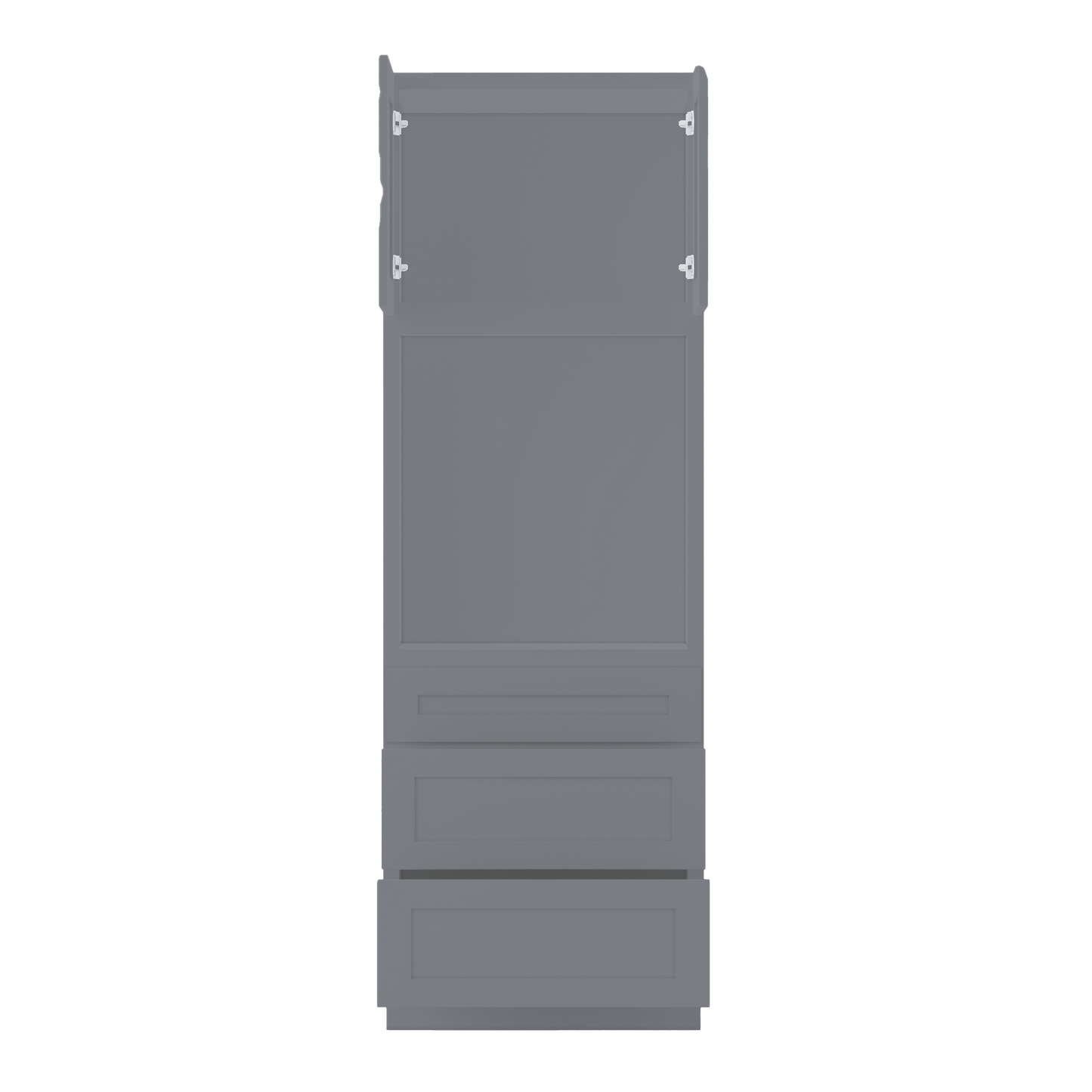 Oven Kitchen Cabinet OC3090 Colonial Gray LessCare 30 in. width 90 in. height 24 in. depth - Kitchen Cabinets