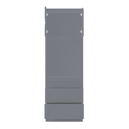 Oven Kitchen Cabinet OC3090 Colonial Gray LessCare 30 in. width 90 in. height 24 in. depth - Kitchen Cabinets