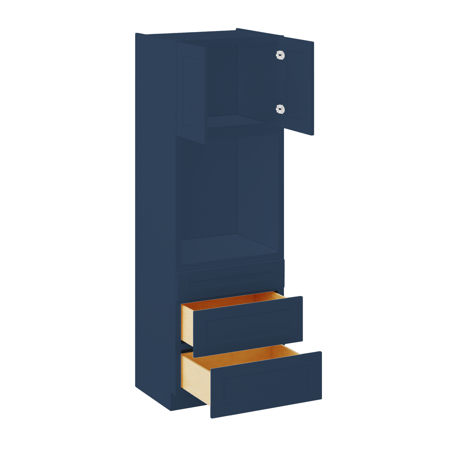 Oven Kitchen Cabinet OC3090 Danbury Blue LessCare 30 in. width 90 in. height 24 in. depth - Kitchen Cabinets