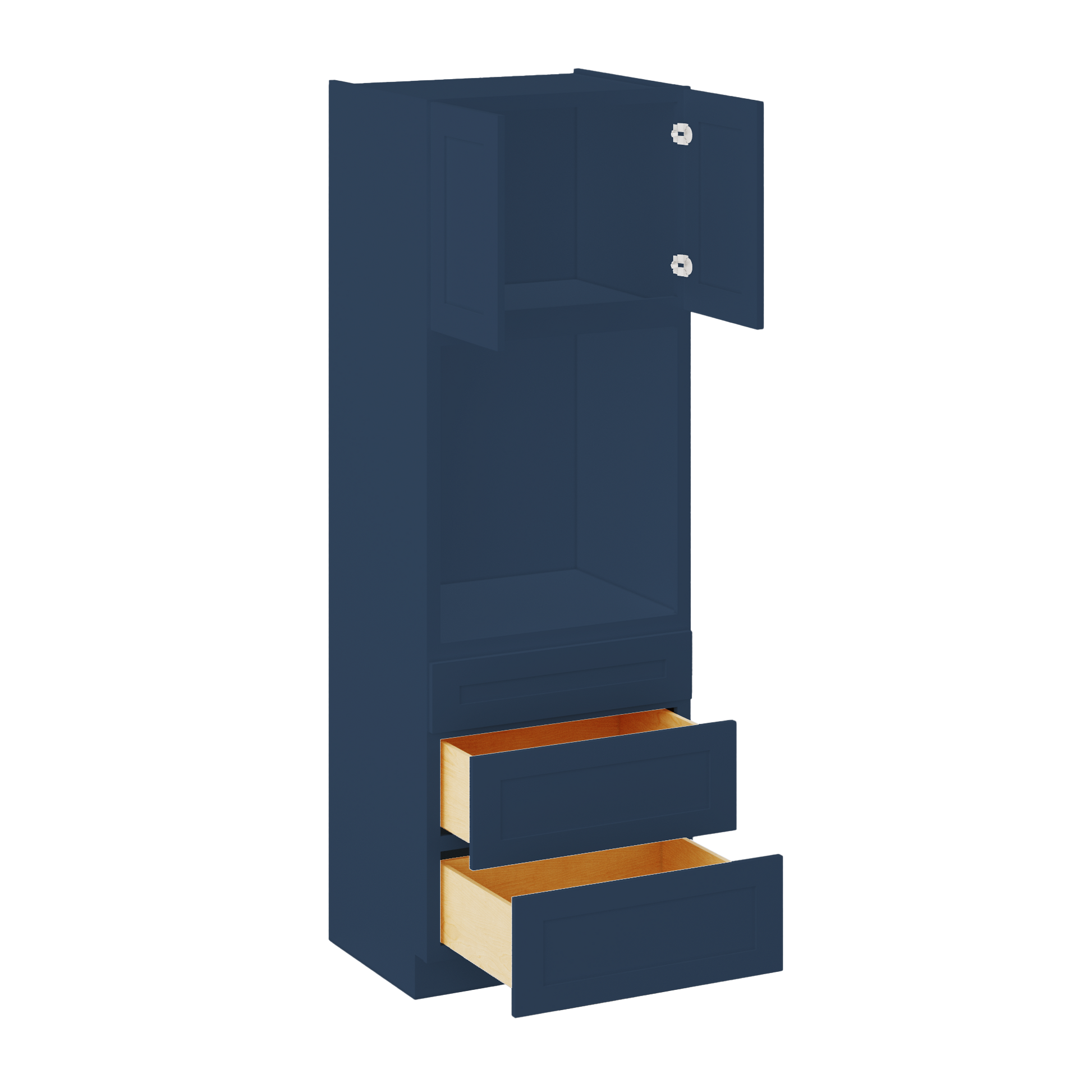 Oven Kitchen Cabinet OC3090 Danbury Blue LessCare 30 in. width 90 in. height 24 in. depth - Kitchen Cabinets