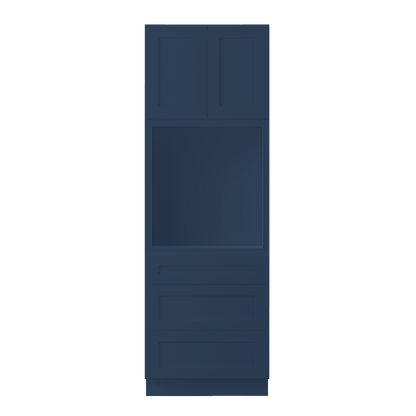 Oven Kitchen Cabinet OC3090 Danbury Blue LessCare 30 in. width 90 in. height 24 in. depth - Kitchen Cabinets