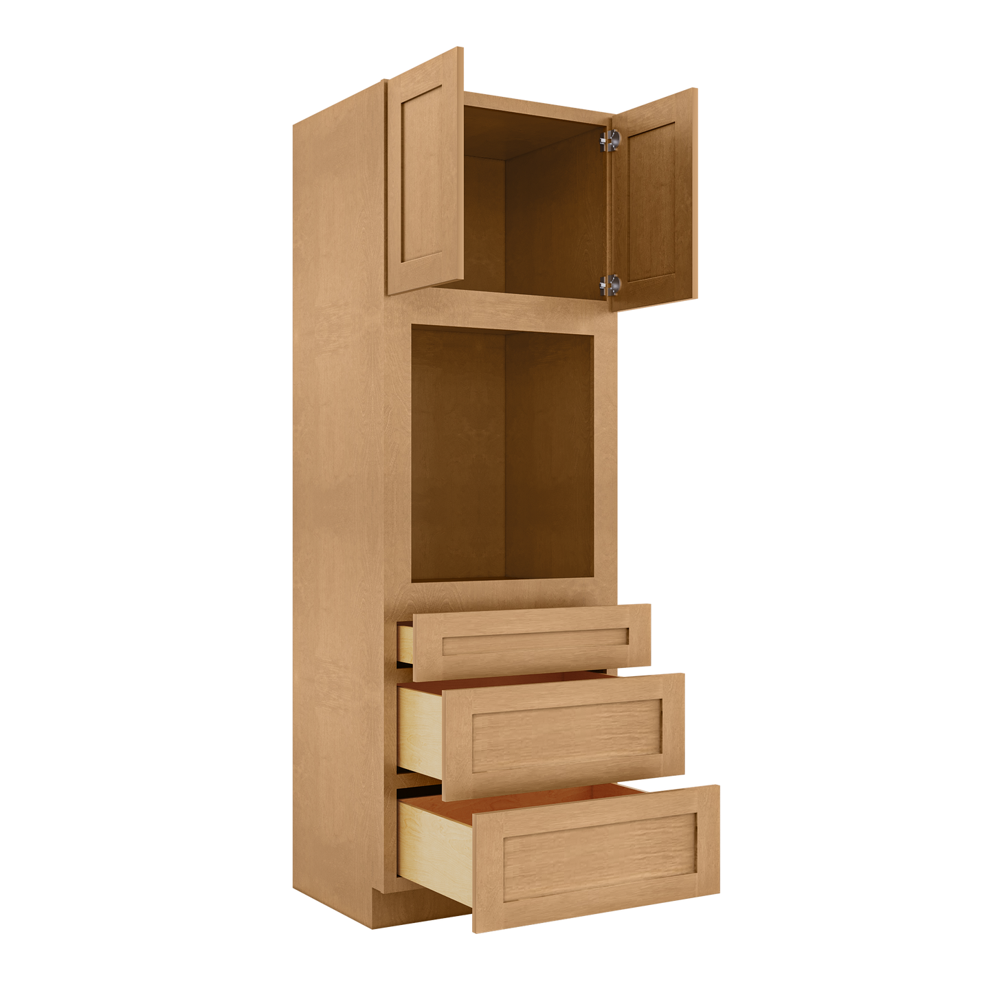 Oven Kitchen Cabinet OC3090 Shaker Toffee 30 in. width 90 in. height 24 in. depth - Kitchen Cabinets