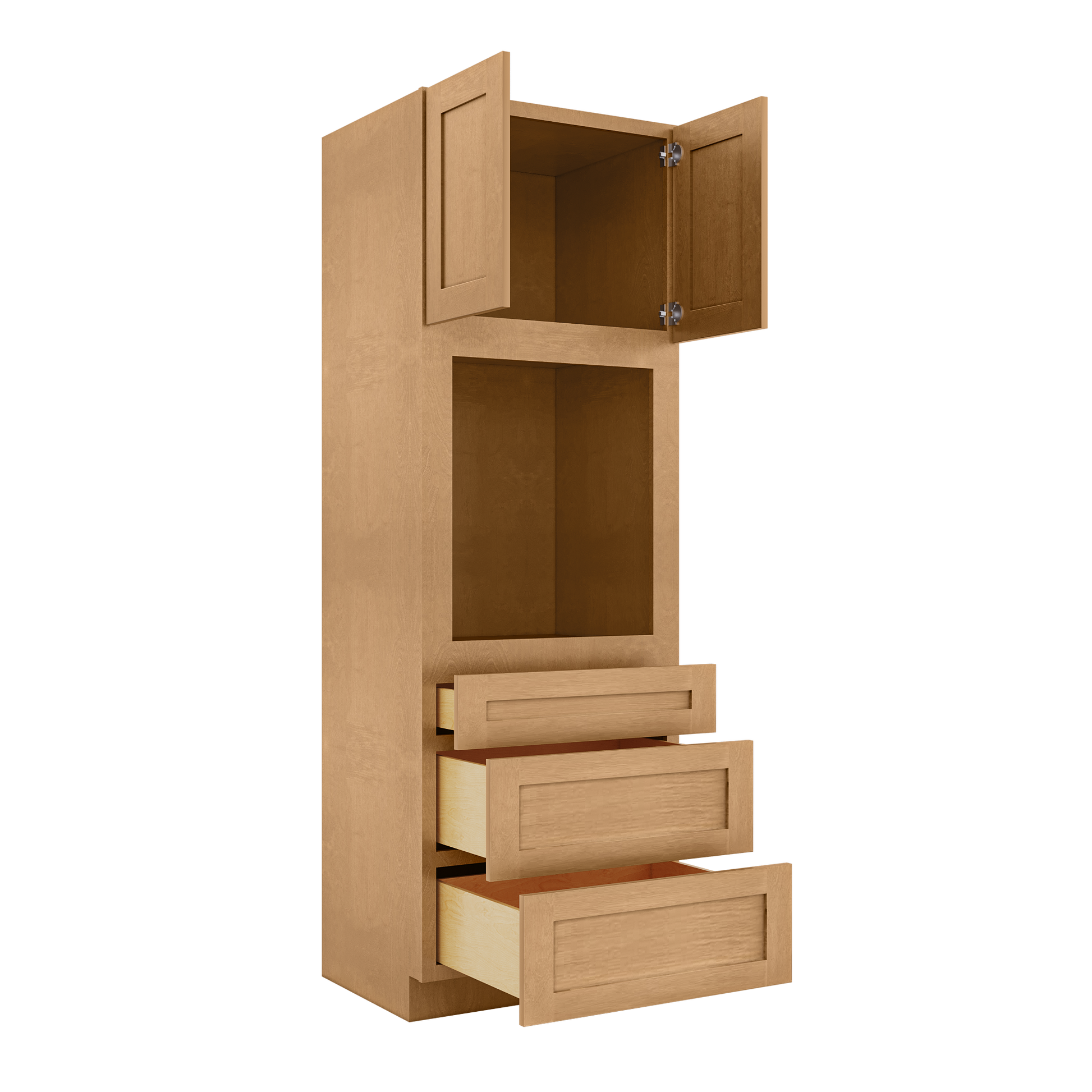 Oven Kitchen Cabinet OC3090 Shaker Toffee 30 in. width 90 in. height 24 in. depth - Kitchen Cabinets