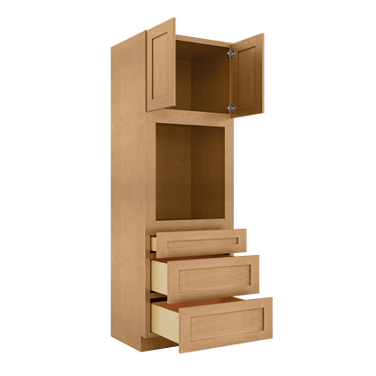 Oven Kitchen Cabinet OC3090 Shaker Toffee 30 in. width 90 in. height 24 in. depth - Kitchen Cabinets