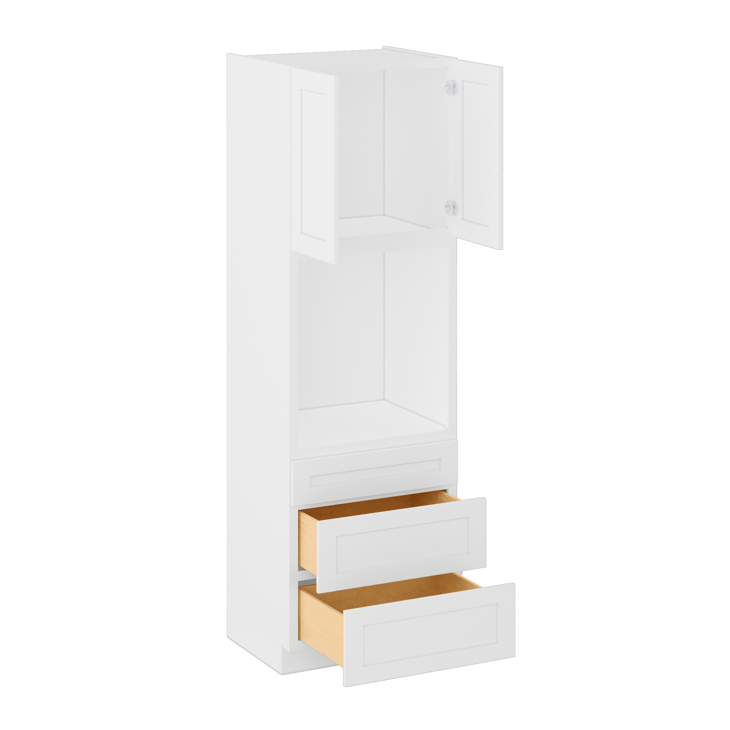 Oven Kitchen Cabinet OC3096 Alpina White LessCare 30 in. width 96 in. height 24 in. depth - Kitchen Cabinets