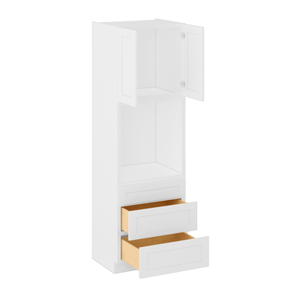 Oven Kitchen Cabinet OC3096 Alpina White LessCare 30 in. width 96 in. height 24 in. depth - Kitchen Cabinets