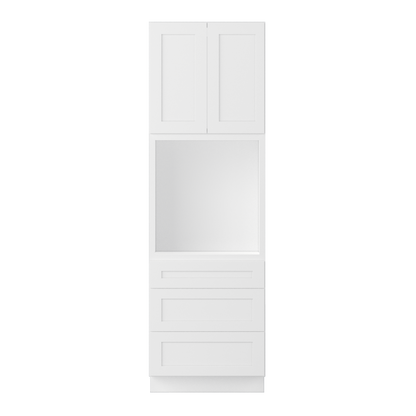 Oven Kitchen Cabinet OC3096 Alpina White LessCare 30 in. width 96 in. height 24 in. depth - Kitchen Cabinets