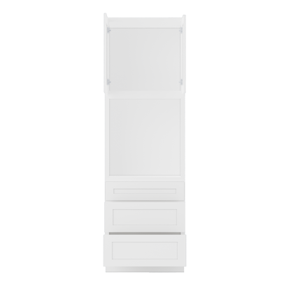 Oven Kitchen Cabinet OC3096 Alpina White LessCare 30 in. width 96 in. height 24 in. depth - Kitchen Cabinets
