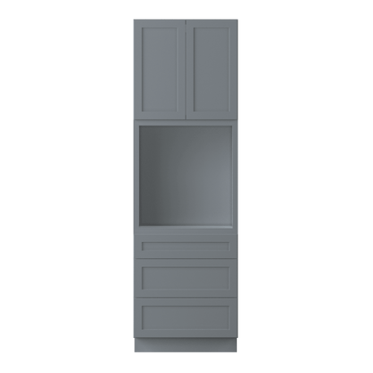 Oven Kitchen Cabinet OC3096 Colonial Gray LessCare 30 in. width 96 in. height 24 in. depth - Kitchen Cabinets