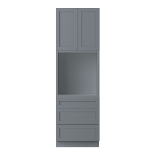 Oven Kitchen Cabinet OC3096 Colonial Gray LessCare 30 in. width 96 in. height 24 in. depth - Kitchen Cabinets