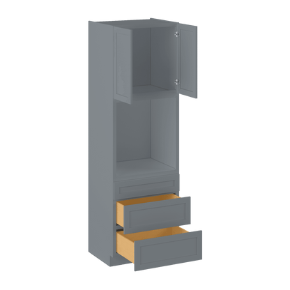 Oven Kitchen Cabinet OC3096 Colonial Gray LessCare 30 in. width 96 in. height 24 in. depth - Kitchen Cabinets