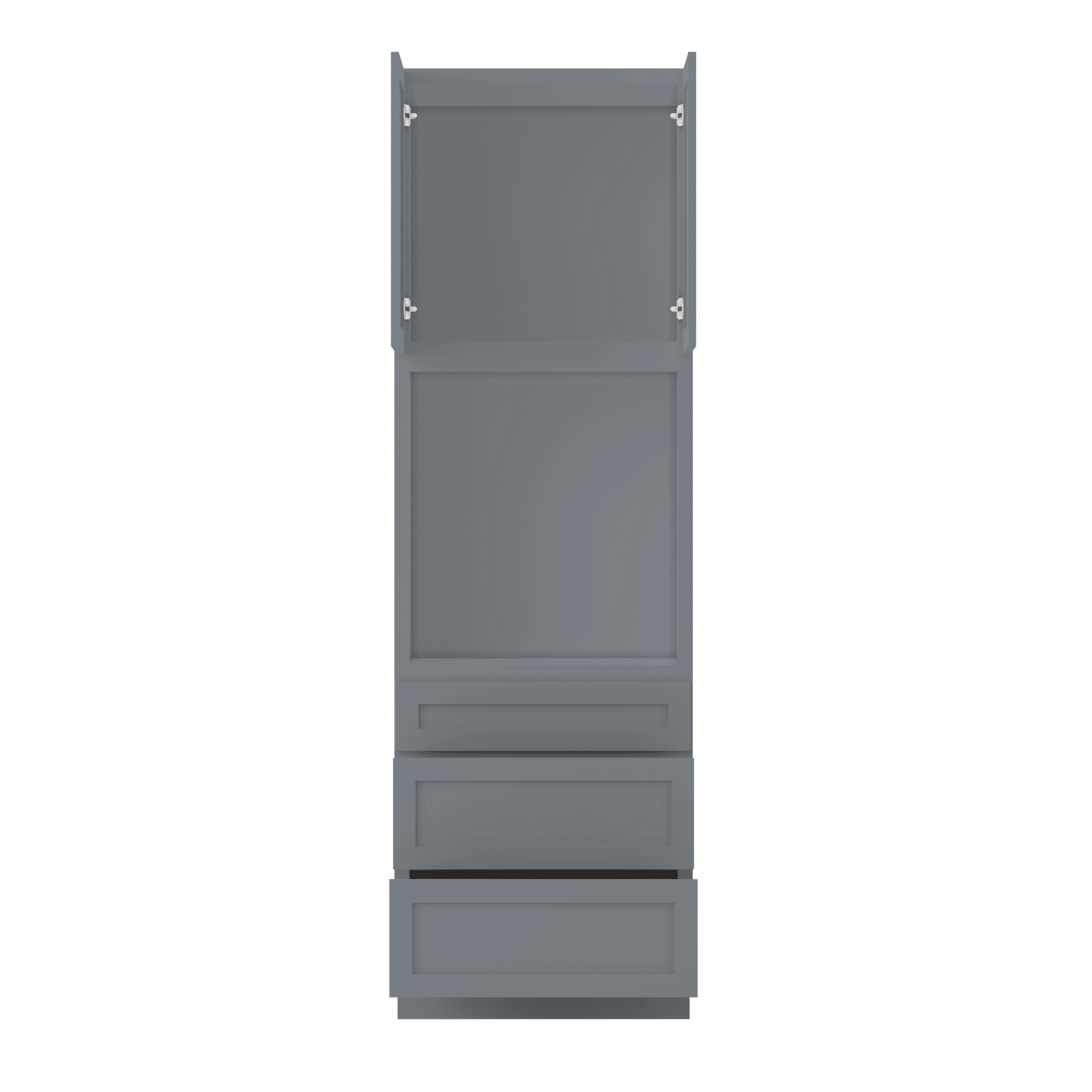 Oven Kitchen Cabinet OC3096 Colonial Gray LessCare 30 in. width 96 in. height 24 in. depth - Kitchen Cabinets