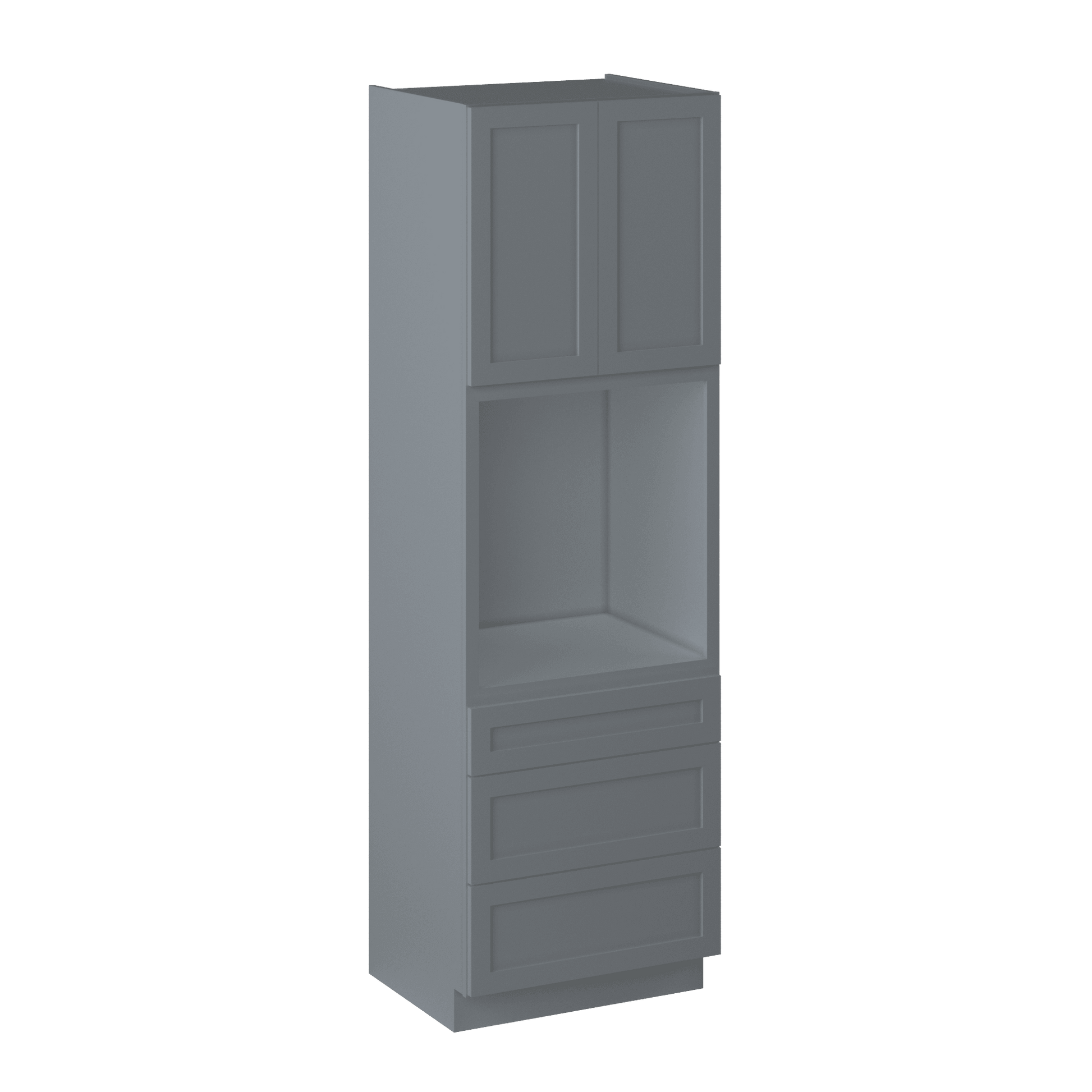 Oven Kitchen Cabinet OC3096 Colonial Gray LessCare 30 in. width 96 in. height 24 in. depth - Kitchen Cabinets