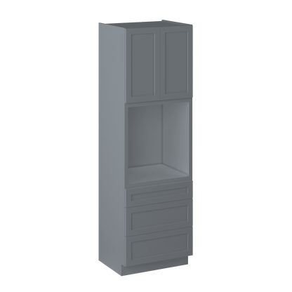 Oven Kitchen Cabinet OC3096 Colonial Gray LessCare 30 in. width 96 in. height 24 in. depth - Kitchen Cabinets