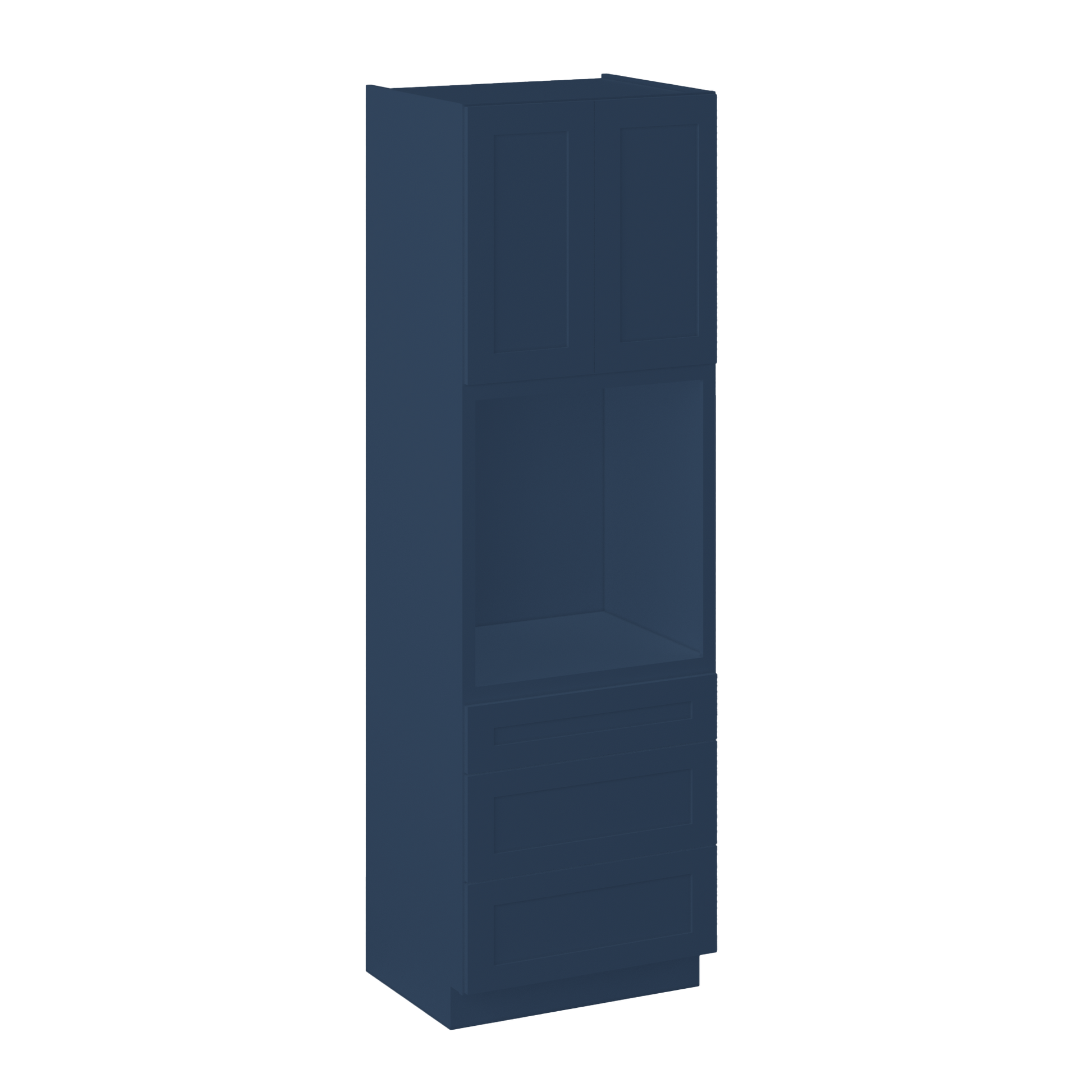 Oven Kitchen Cabinet OC3096 Danbury Blue LessCare 30 in. width 96 in. height 24 in. depth - Kitchen Cabinets