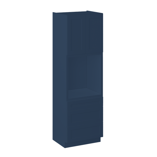 Oven Kitchen Cabinet OC3096 Danbury Blue LessCare 30 in. width 96 in. height 24 in. depth - Kitchen Cabinets