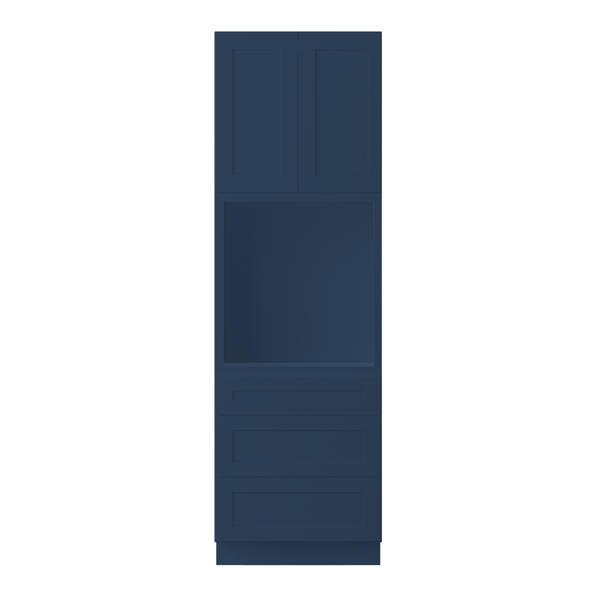 Oven Kitchen Cabinet OC3096 Danbury Blue LessCare 30 in. width 96 in. height 24 in. depth - Kitchen Cabinets