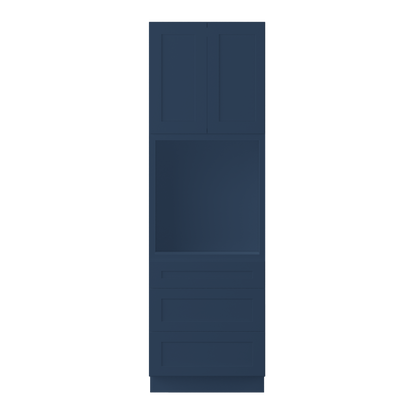 Oven Kitchen Cabinet OC3096 Danbury Blue LessCare 30 in. width 96 in. height 24 in. depth - Kitchen Cabinets