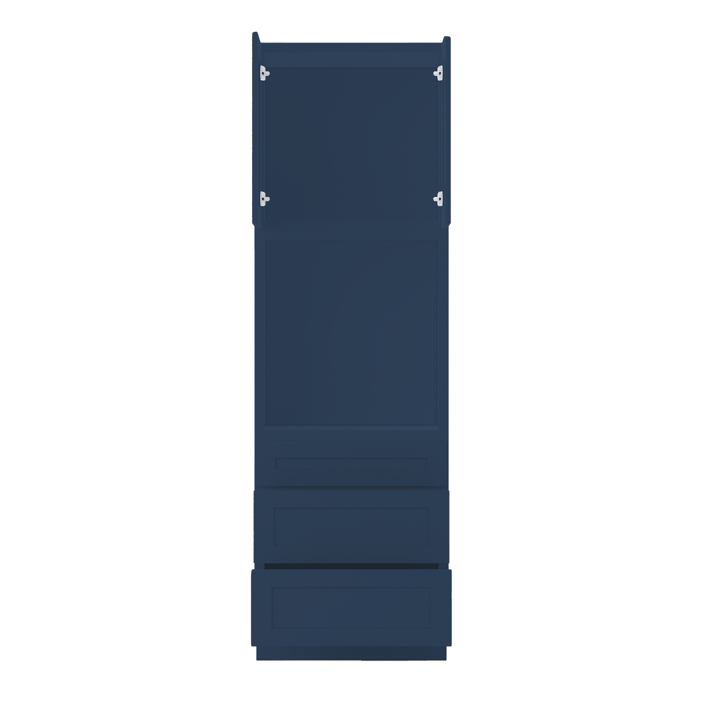 Oven Kitchen Cabinet OC3096 Danbury Blue LessCare 30 in. width 96 in. height 24 in. depth - Kitchen Cabinets