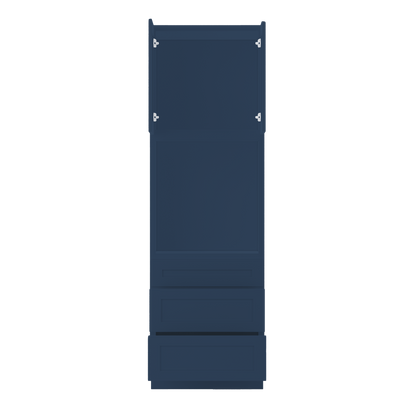 Oven Kitchen Cabinet OC3096 Danbury Blue LessCare 30 in. width 96 in. height 24 in. depth - Kitchen Cabinets
