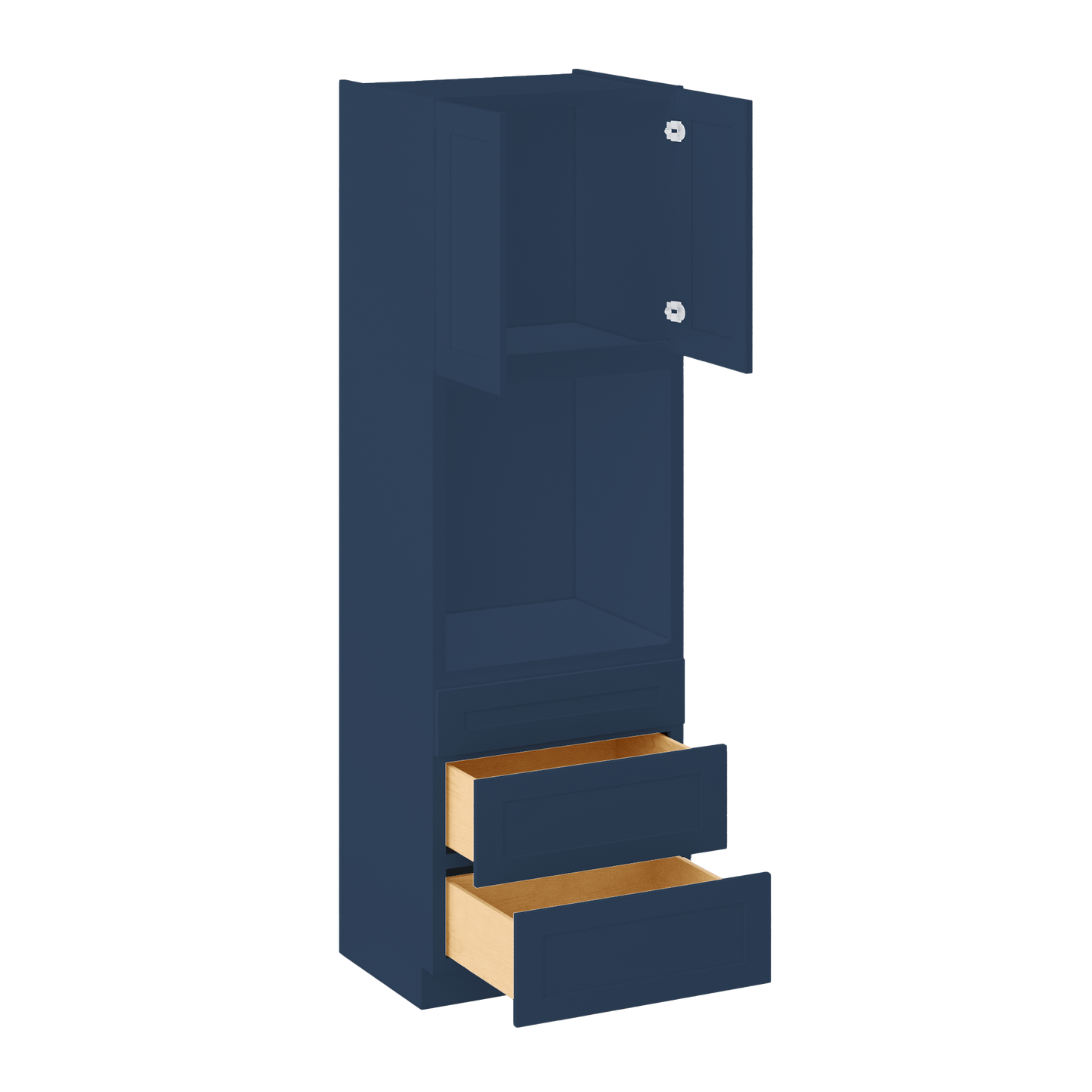 Oven Kitchen Cabinet OC3096 Danbury Blue LessCare 30 in. width 96 in. height 24 in. depth - Kitchen Cabinets