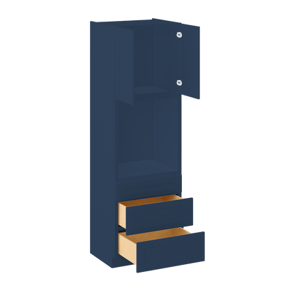 Oven Kitchen Cabinet OC3096 Danbury Blue LessCare 30 in. width 96 in. height 24 in. depth - Kitchen Cabinets