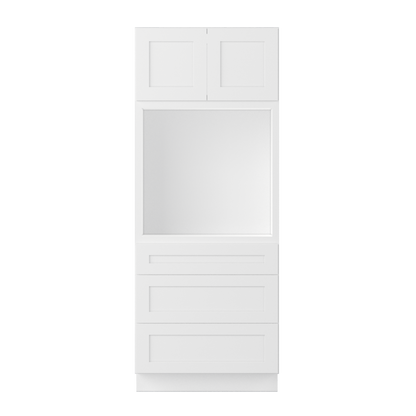 Oven Kitchen Cabinet OC3384 Alpina White LessCare 33 in. width 84 in. height 24 in. depth - Kitchen Cabinets