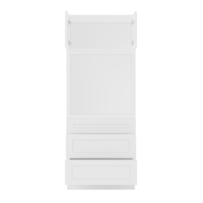 Oven Kitchen Cabinet OC3384 Alpina White LessCare 33 in. width 84 in. height 24 in. depth - Kitchen Cabinets