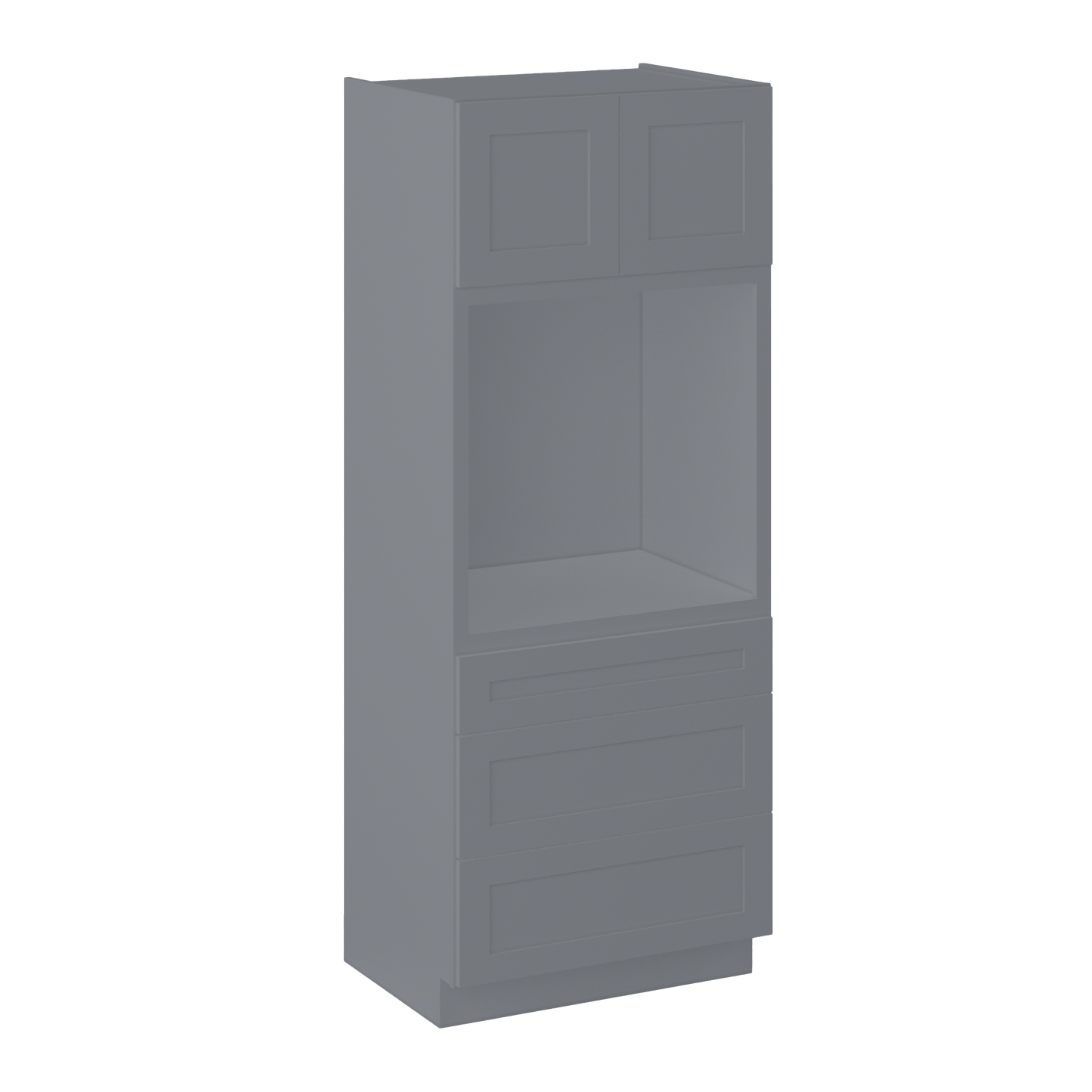 Oven Kitchen Cabinet OC3384 Colonial Gray LessCare 33 in. width 84 in. height 24 in. depth - Kitchen Cabinets