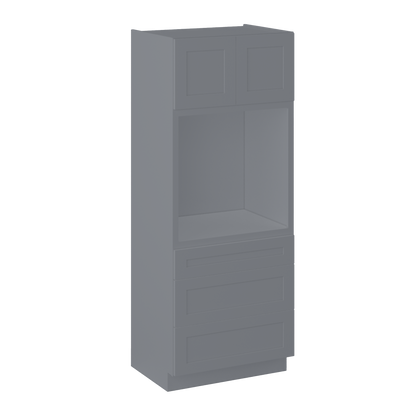 Oven Kitchen Cabinet OC3384 Colonial Gray LessCare 33 in. width 84 in. height 24 in. depth - Kitchen Cabinets