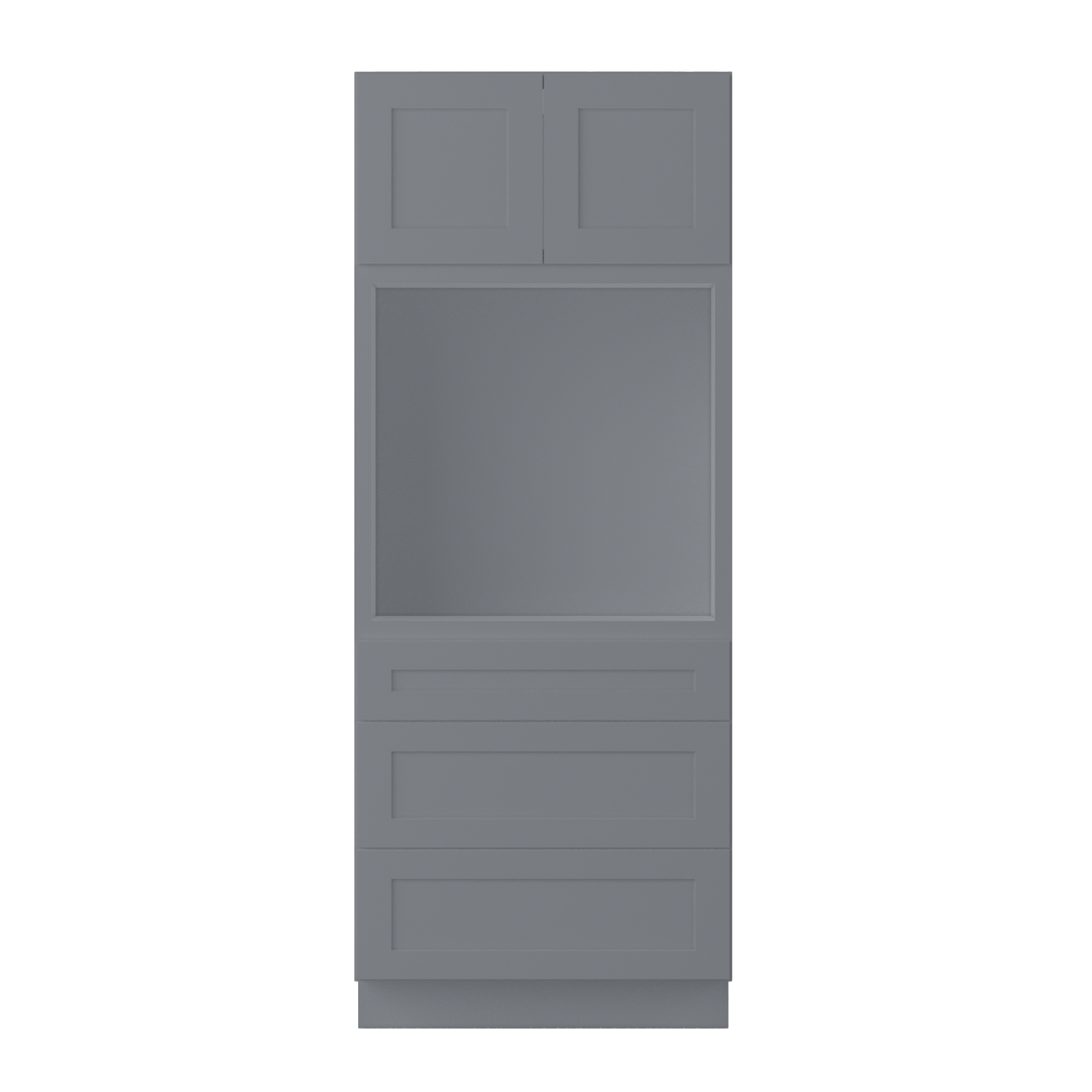Oven Kitchen Cabinet OC3384 Colonial Gray LessCare 33 in. width 84 in. height 24 in. depth - Kitchen Cabinets